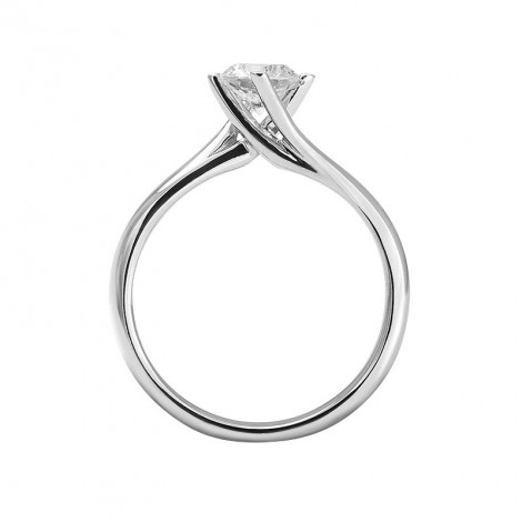 Δαχτυλίδι Μονόπετρο με Διαμάντι Λευκόχρυσος Κ18 - 13019