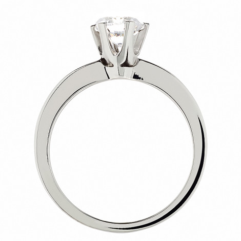 Δαχτυλίδι Μονόπετρο με Διαμάντι Λευκόχρυσος Κ18 - 110571R