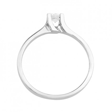 Δαχτυλίδι Μονόπετρο με Διαμάντι Λευκόχρυσος Κ18 - 16009