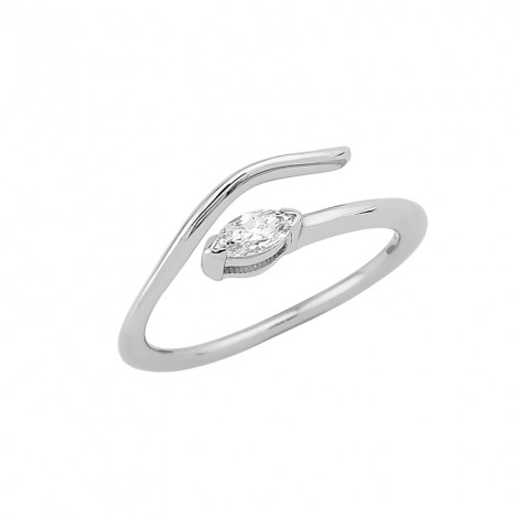 Δαχτυλίδι Chevalier με Διαμάντι  Λευκόχρυσος Κ18-16013