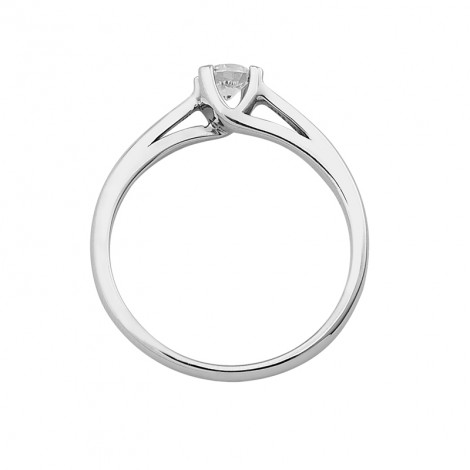 Δαχτυλίδι Μονόπετρο με Διαμάντι Λευκόχρυσος Κ18 - 16018