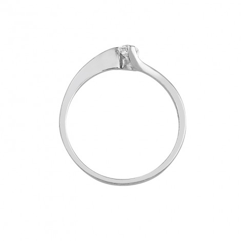 Δαχτυλίδι Μονόπετρο με Διαμάντι Λευκόχρυσος Κ18-16022