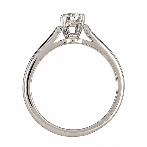 Δαχτυλίδι Μονόπετρο με Διαμάντι Λευκόχρυσος Κ18 - 11028.4R