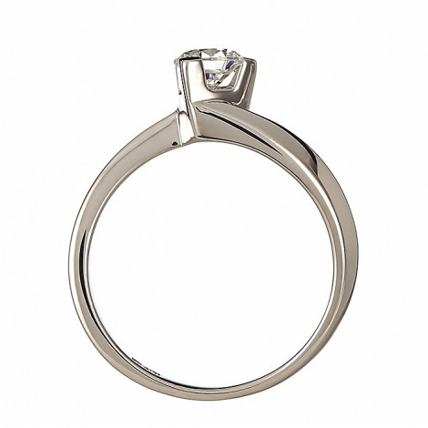 Δαχτυλίδι Μονόπετρο με Διαμάντι Λευκόχρυσος Κ18 - 06257