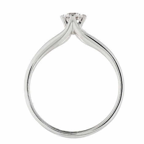 Δαχτυλίδι Μονόπετρο με Διαμάντι Λευκόχρυσος Κ18 - 062601R