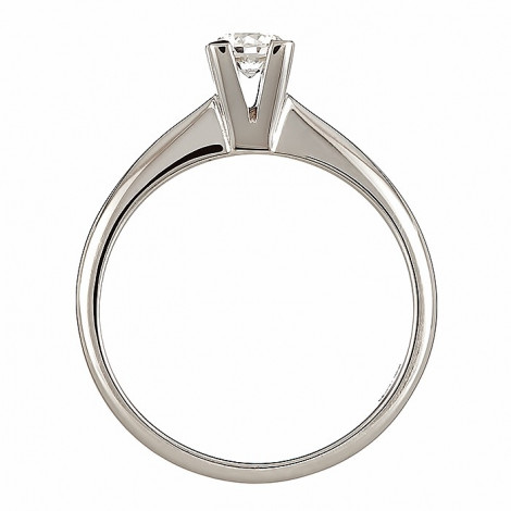 Δαχτυλίδι Μονόπετρο με Διαμάντι Λευκόχρυσος Κ18 - 06262