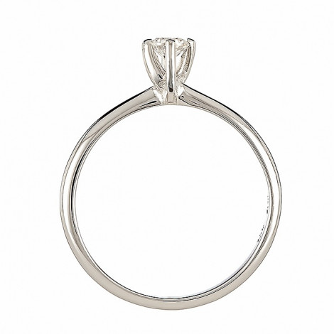 Δαχτυλίδι Μονόπετρο με Διαμάντι Λευκόχρυσος Κ18 - 070041R
