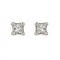 Σκουλαρίκια Μονόπετρα με Διαμάντια Λευκόχρυσος Κ18 - 09029
