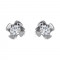 Σκουλαρίκια Μονόπετρα με Διαμάντια Λευκόχρυσος Κ18 - 11012