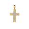 Σταυρός με Ζιργκόν Δίχρωμος Κ14 - 13013CZ