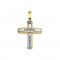 Σταυρός με Ζιργκόν Χρυσός και Λευκόχρυσος Κ14 - 13093CZ