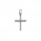Σταυρός με Ζιργκόν Διπλής Όψης Λευκόχρυσος Κ14 - 13089CZ