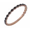 Δαχτυλίδι Μισόβερο Με Μαύρα Ζιργκόν Ροζ Χρυσός Κ9 - 16060P
