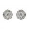 Σκουλαρίκια Μονόπετρα με Διαμάντια Λευκόχρυσος Κ18 - 06390