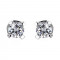 Σκουλαρίκια Μονόπετρα με Διαμάντια Λευκόχρυσος Κ18 - 063938E