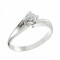 Δαχτυλίδι Μονόπετρο με Διαμάντι Λευκόχρυσος Κ18 - 06396
