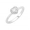 Δαχτυλίδι Μονόπετρο με Διαμάντι Καρδιά Λευκόχρυσος Κ18 - 160022R